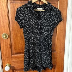 Urban Outfitters Black and White Polka Dot Romper